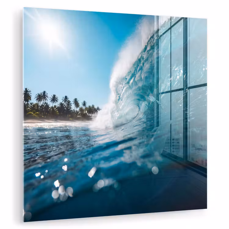 Oceaan - Golf - Strand - Natuur - Blauw plexiglas 5mm klein -zzzproduct_nieuw