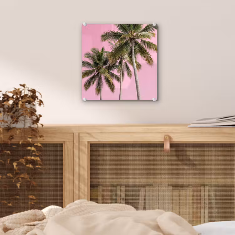 Palmboom - Tropisch - Pink plexiglas 5mm klein -sfeer4
