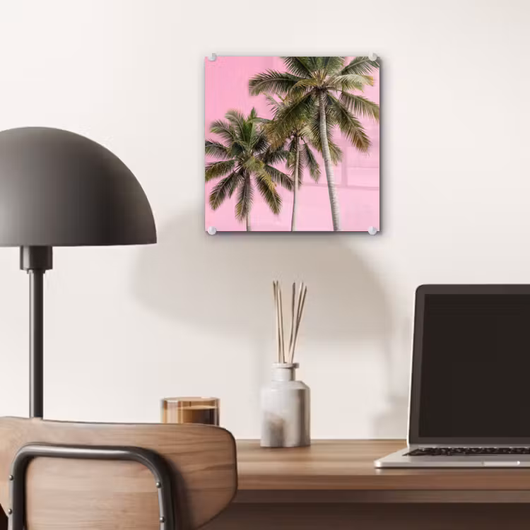 Palmboom - Tropisch - Pink plexiglas 5mm klein -sfeer6