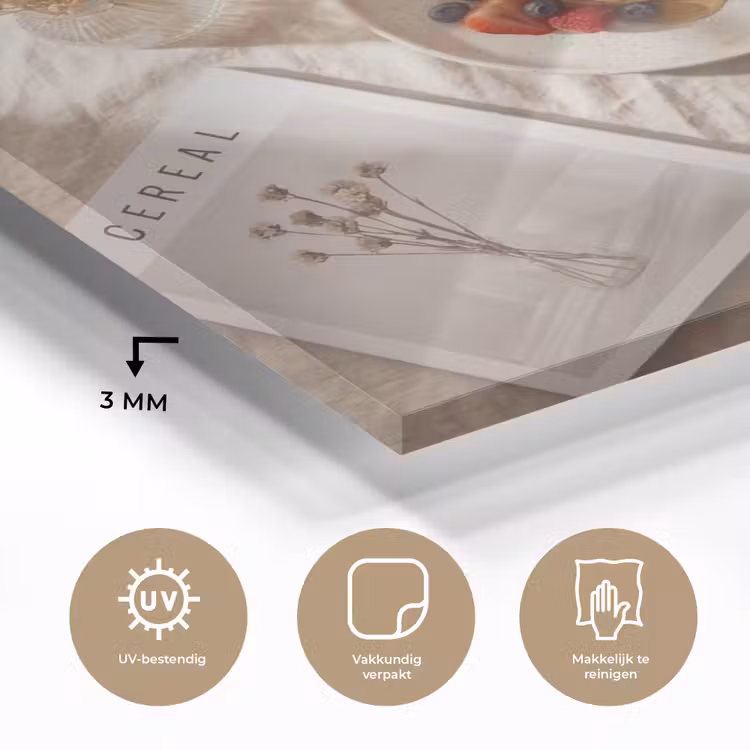 Pannenkoeken - Bessen - Ontbijt - Modern - Beige plexiglas 5mm klein -sfeer2