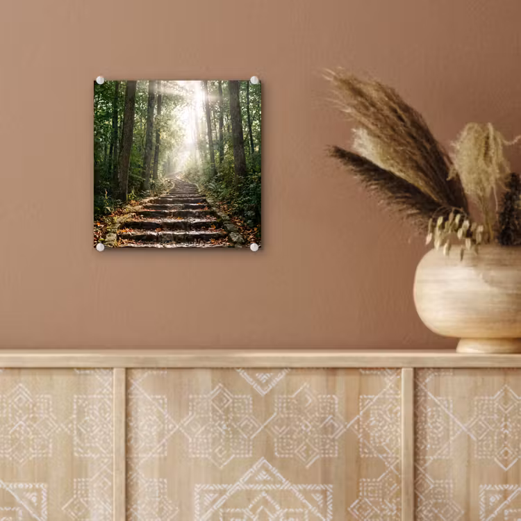 Stenen - Trap - Bos - Natuur plexiglas 5mm klein -sfeer5