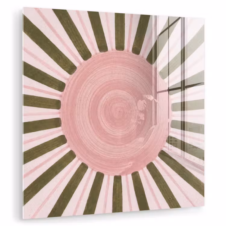 Patroon - Cirkel - Stralen - Abstract - Roze plexiglas 5mm klein -zzzproduct_nieuw