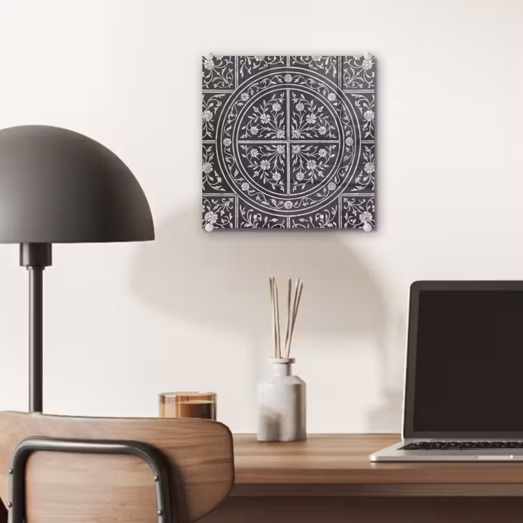 Patroon - Bloemmotief - Decoratie - Klassiek - Zwart plexiglas 5mm klein -sfeer6