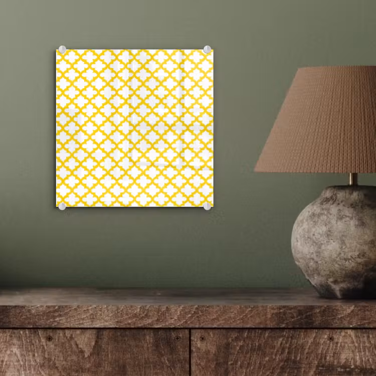 Patroon - Geometrisch - Klassiek - Geel plexiglas 5mm klein 11 -sfeer3
