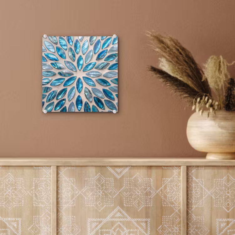Patroon - Glans - Abstract - Blauw - Decoratie plexiglas 5mm klein -sfeer5