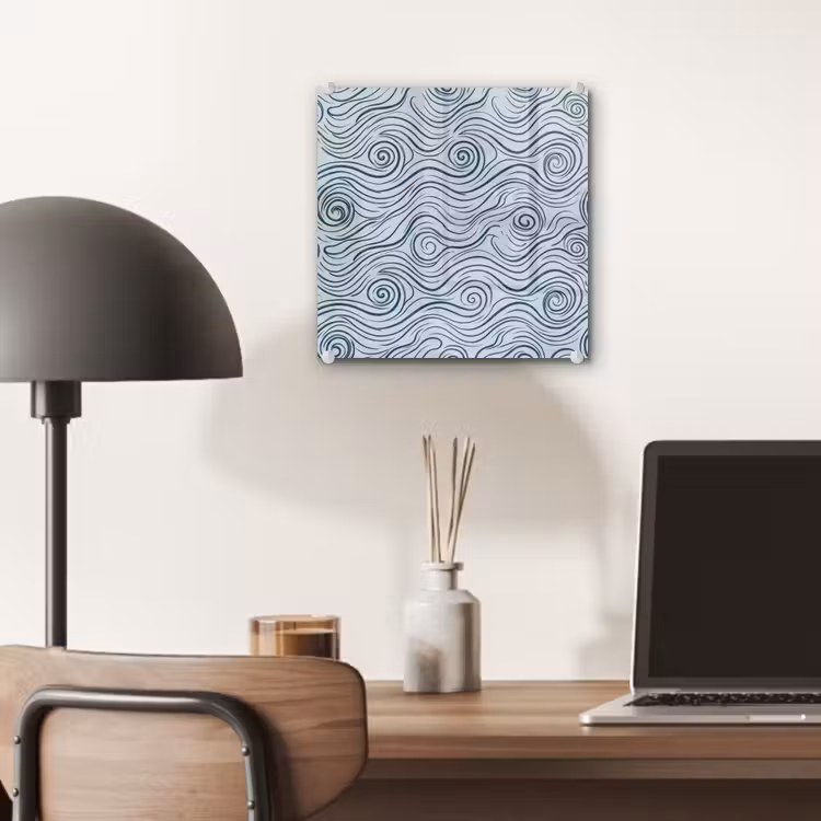 Patroon - Golven - Abstract - Modern - Blauw plexiglas 5mm klein -sfeer6