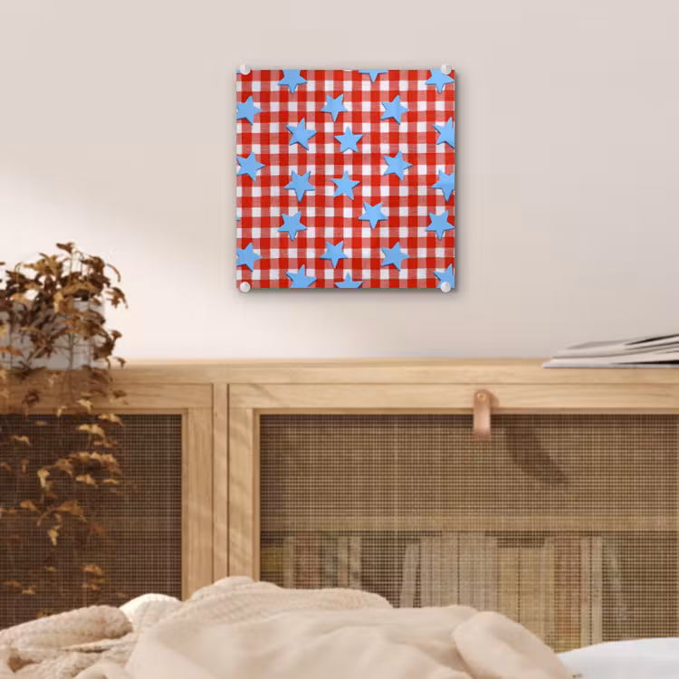 Ruit - Sterren - Rood plexiglas 5mm klein 11 -sfeer4