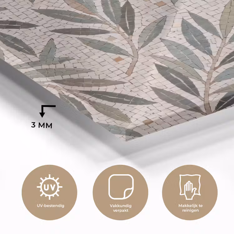 Plant - Blad - Mozaïek - Groen plexiglas 5mm klein -sfeer2
