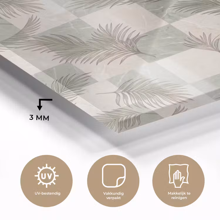Planten - Bladeren - Marmer - Modern - Groen plexiglas 5mm klein -sfeer2