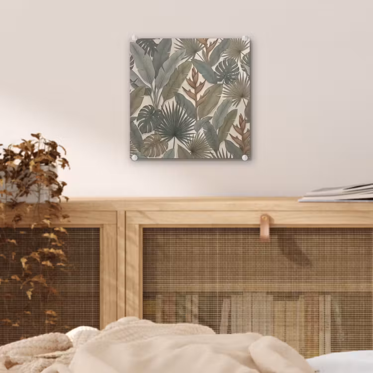 Planten - Tropisch - Natuur - Illustratie - Groen plexiglas 5mm klein -sfeer4