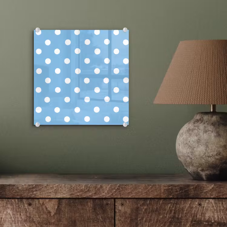 Polka - Dots - Blauw plexiglas 5mm klein 11 -sfeer3