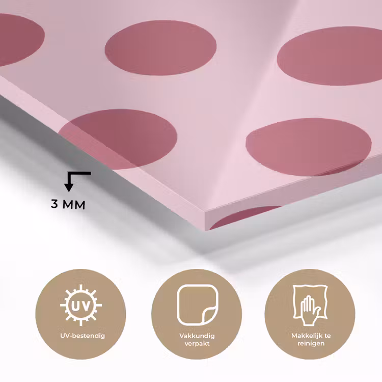 Stippen - Patroon - Bordeaux plexiglas 5mm klein 11 -sfeer2