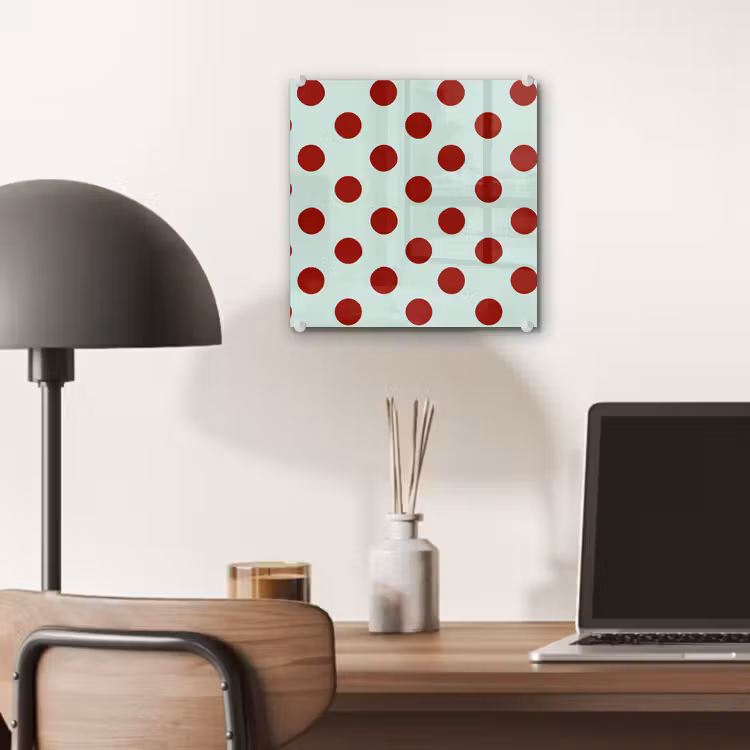 Polka - Dots - Rood plexiglas 5mm klein 11 -sfeer6