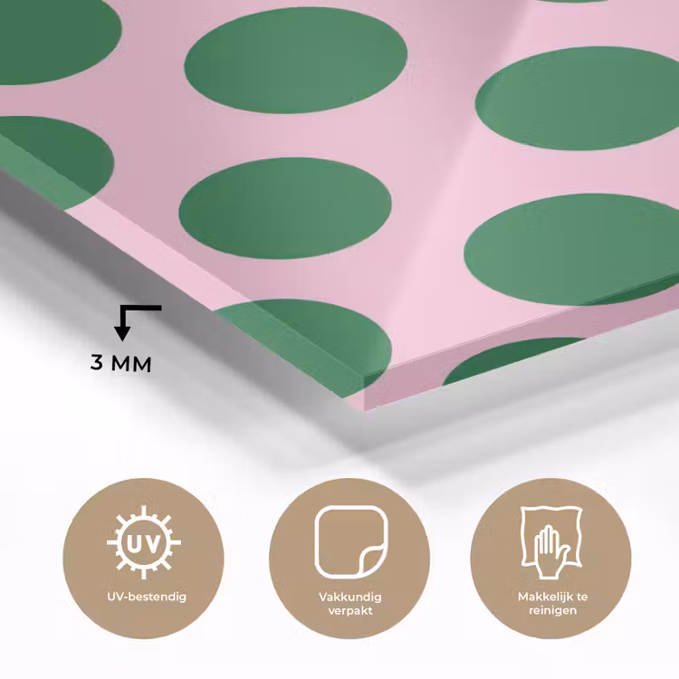 Polkadots - Patroon - Groen plexiglas 5mm klein 11 -sfeer2