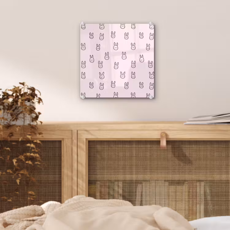 Konijnen - Minimalistisch - Roze plexiglas 5mm klein 11 -sfeer4