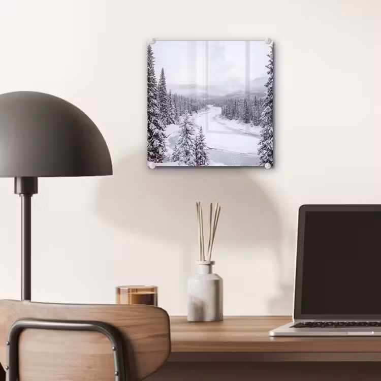 Rivier - Bevroren - Landschap - Winter plexiglas 5mm klein -sfeer6