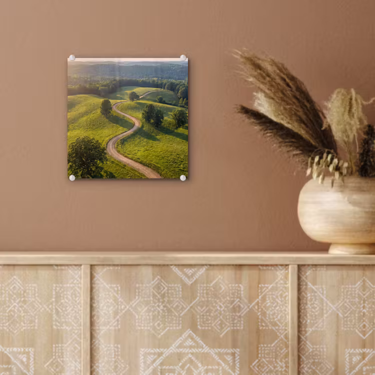 Weg - Weide - Natuur - Groen plexiglas 5mm klein -sfeer5