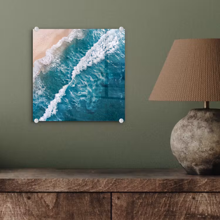 Zee - Strand - Golven - Natuur - Blauw plexiglas 5mm klein -sfeer3