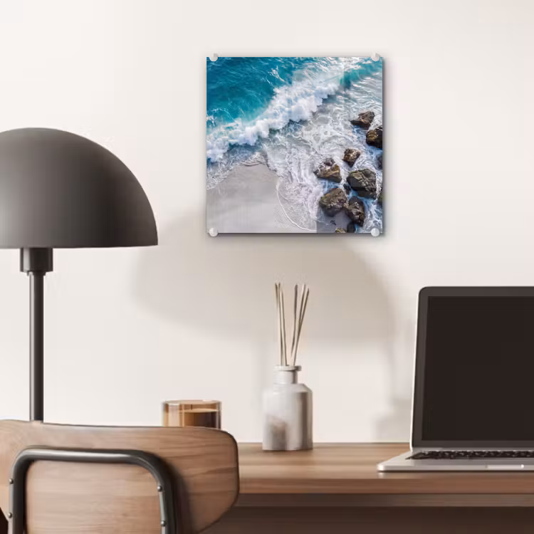 Zee - Golf - Strand - Natuur - Blauw plexiglas 5mm klein -sfeer6