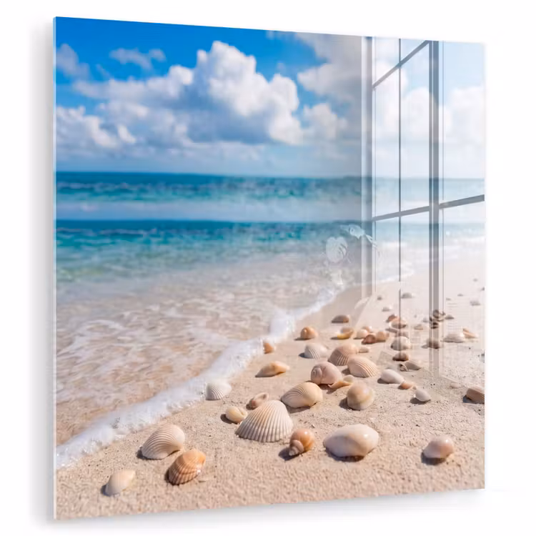 Schelpen - Strand - Natuur - Beige plexiglas 5mm klein -zzzproduct_nieuw