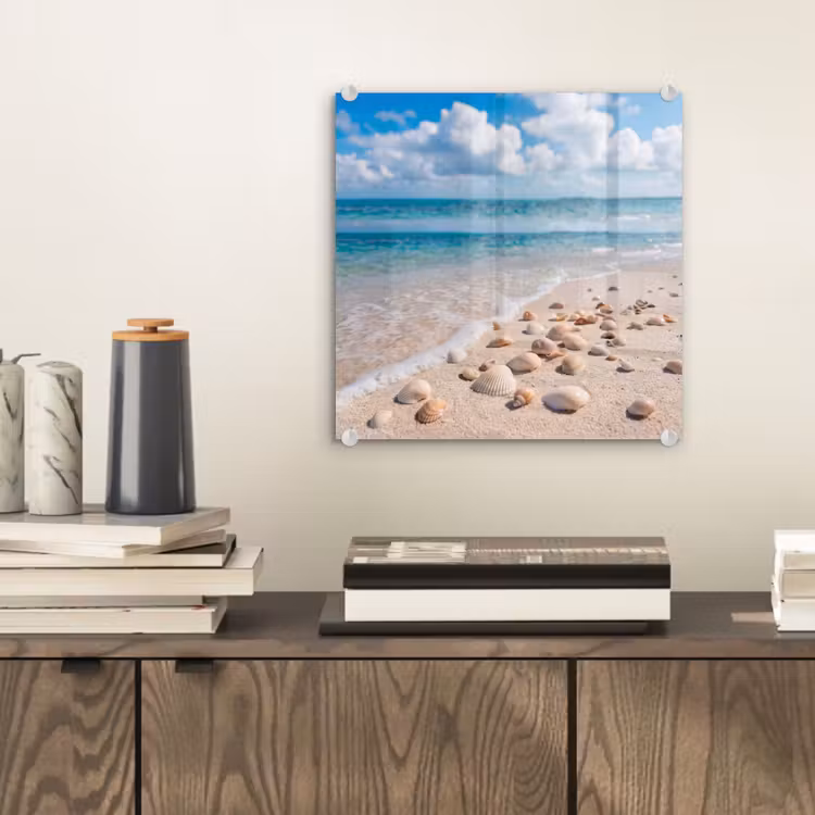 Schelpen - Strand - Natuur - Beige plexiglas 5mm klein -sfeer1