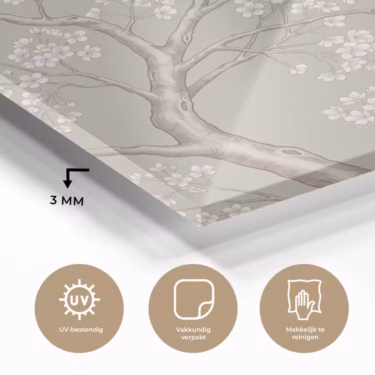 Sereen - Bloesem - Wit plexiglas 5mm klein -sfeer2