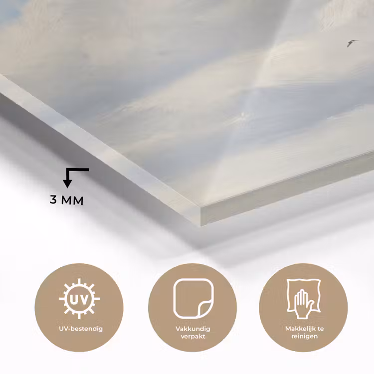 Lucht - Wolken - Natuur - Klassiek - Blauw plexiglas 5mm klein -sfeer2