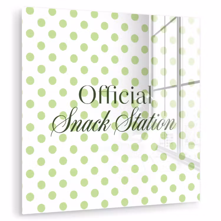 Snack Station - Groen - Stippen plexiglas 5mm klein -zzzproduct_nieuw