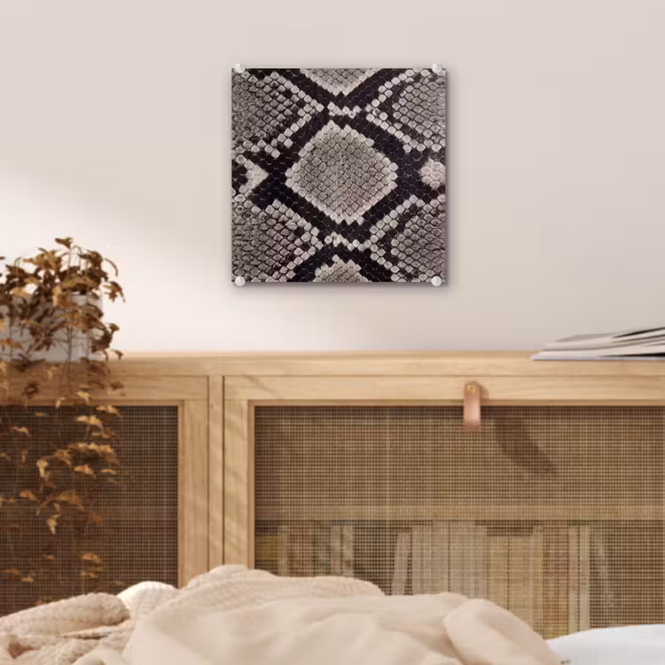 Slangenleer - Patroon - Beige plexiglas 5mm klein -sfeer4