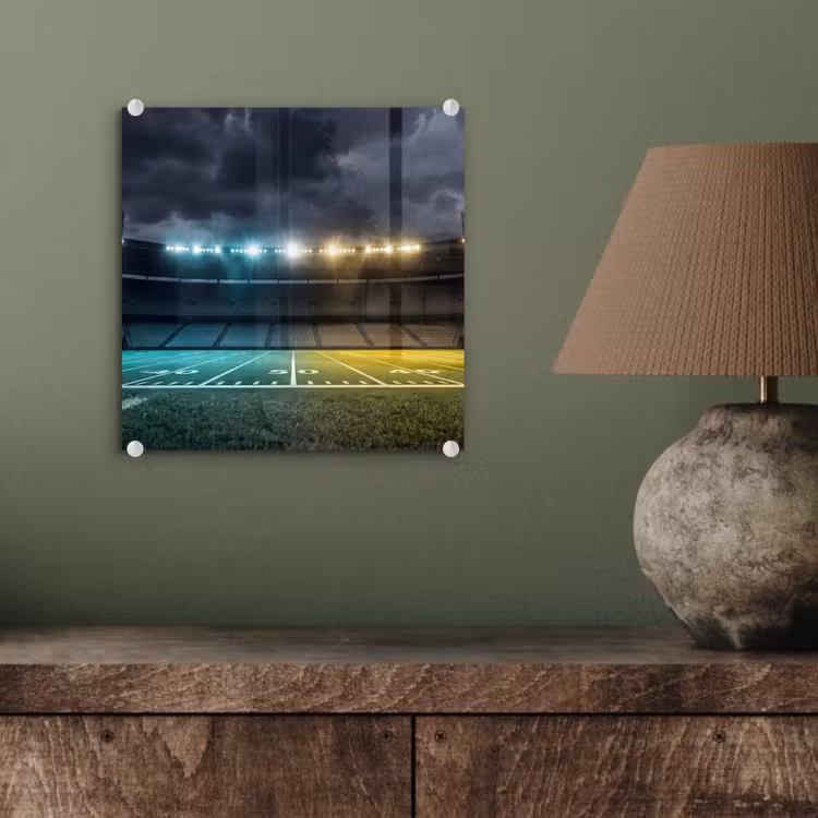 Voetbal - Stadion - Nacht - Modern plexiglas 5mm klein -sfeer3