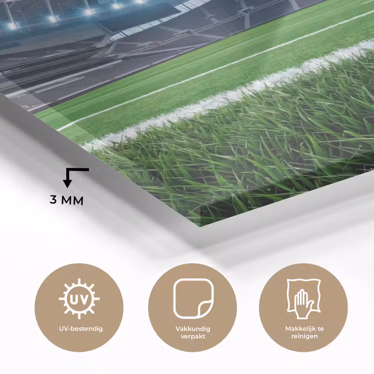 Voetbal - Stadion - Sport - Groen plexiglas 5mm klein -sfeer2