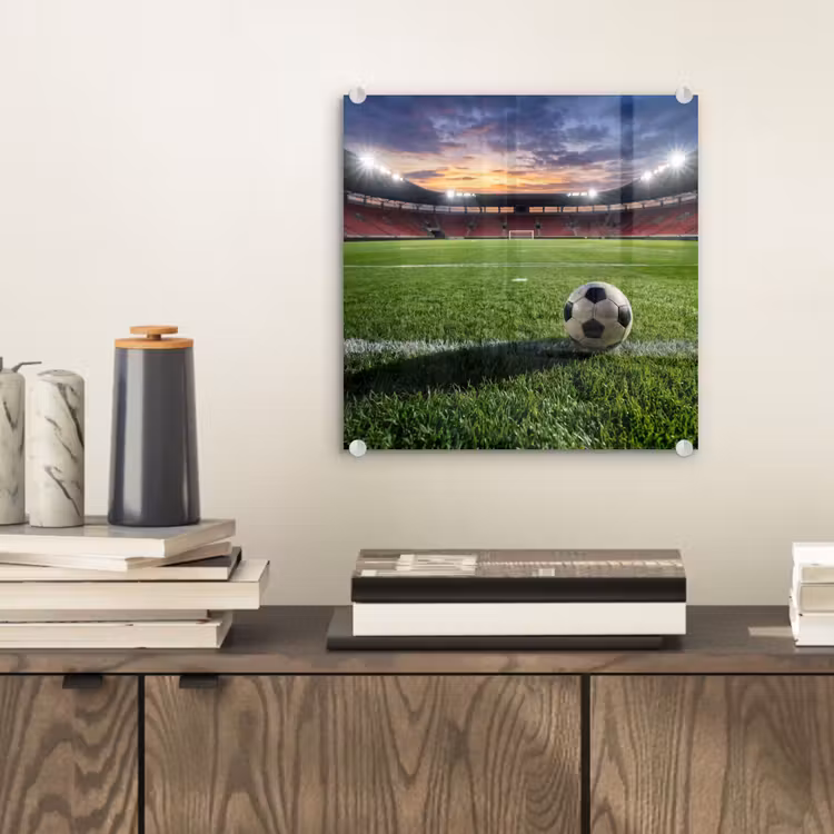 Voetbal - Stadion - Sport - Groen plexiglas 5mm klein -sfeer1