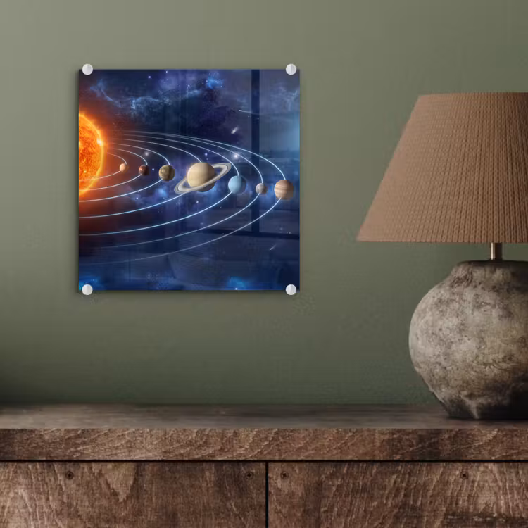 Ruimte - Zonnestelsel - Blauw plexiglas 5mm klein -sfeer3