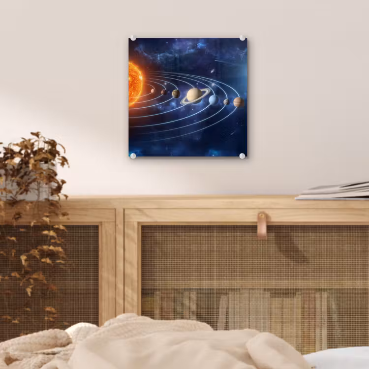 Ruimte - Zonnestelsel - Blauw plexiglas 5mm klein -sfeer4