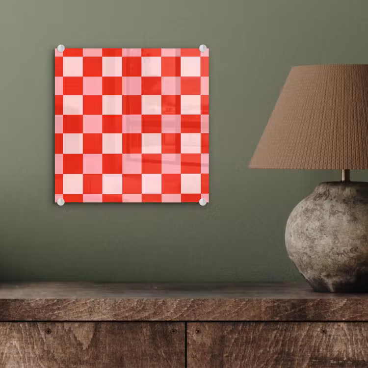 Vierkant - Klassiek - Rood plexiglas 5mm klein 11 -sfeer3