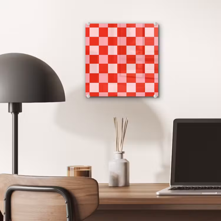 Vierkant - Klassiek - Rood plexiglas 5mm klein 11 -sfeer6