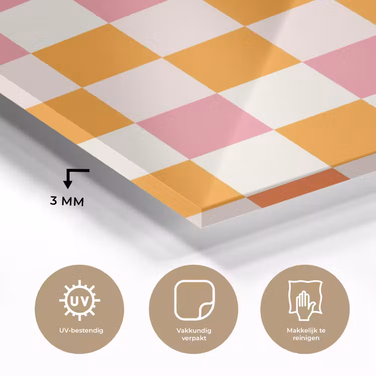 Vierkant - Patroon - Oranje plexiglas 5mm klein 11 -sfeer2