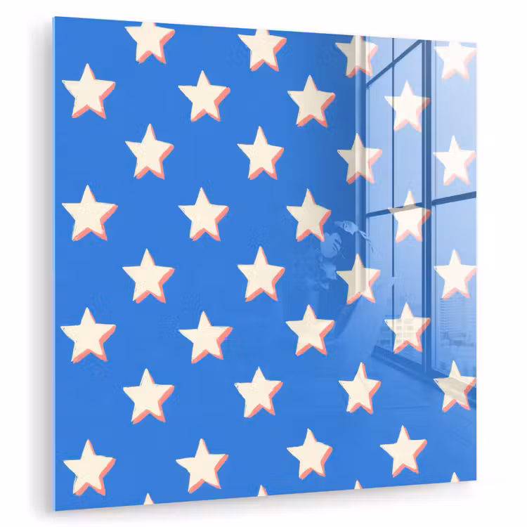 Sterren - Patroon - Blauw plexiglas 5mm klein 11 -zzzproduct_nieuw