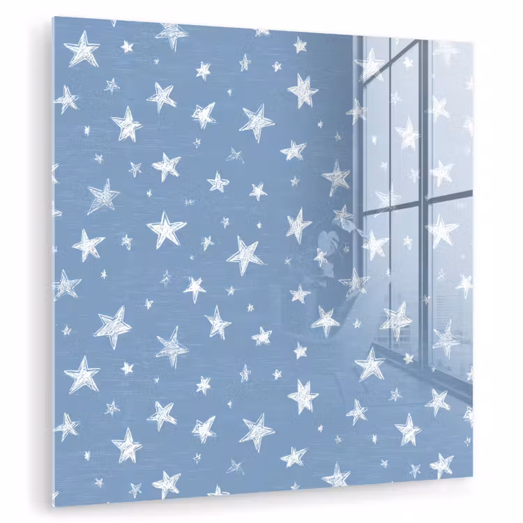 Sterretjes - Patroon - Blauw plexiglas 5mm klein 11 -zzzproduct_nieuw