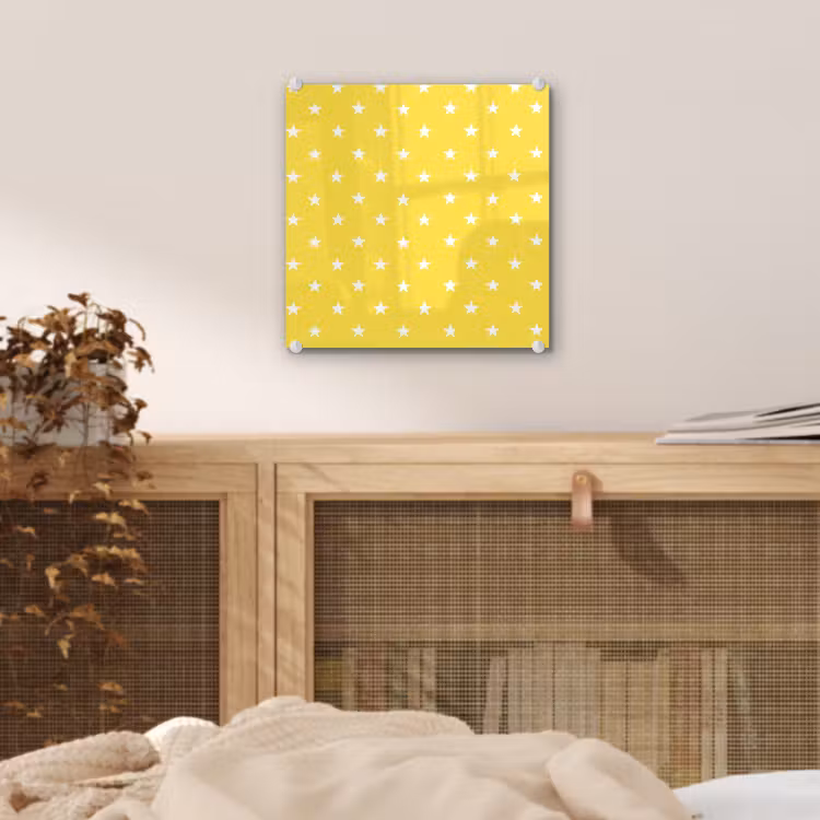 Sterren - Patroon - Minimalistisch - Geel plexiglas 5mm klein 11 -sfeer4