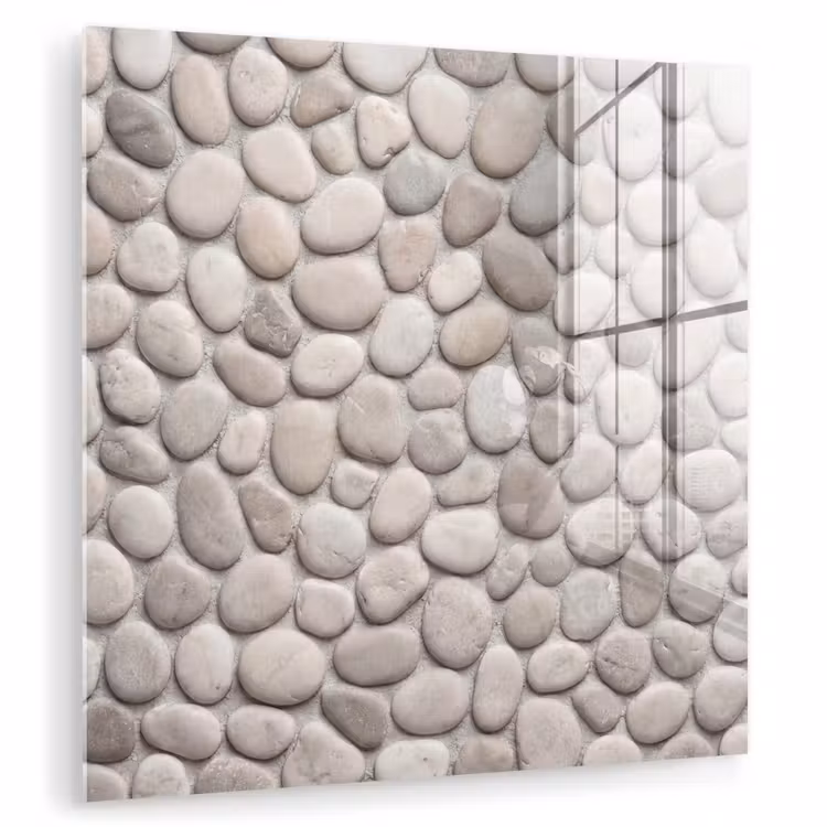 Steen - Kiezel - Natuur - Minimalistisch - Beige plexiglas 5mm klein -zzzproduct_nieuw