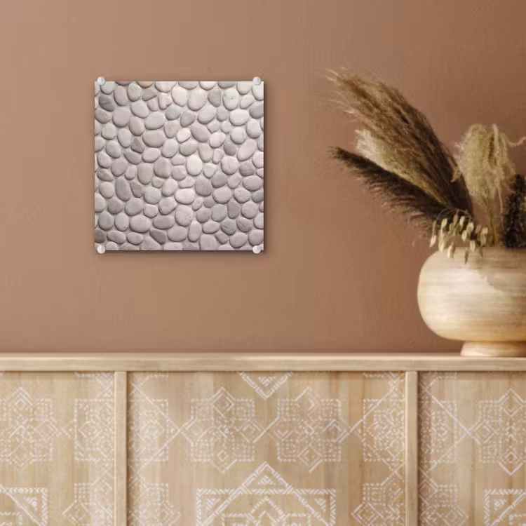 Steen - Kiezel - Natuur - Minimalistisch - Beige plexiglas 5mm klein -sfeer5