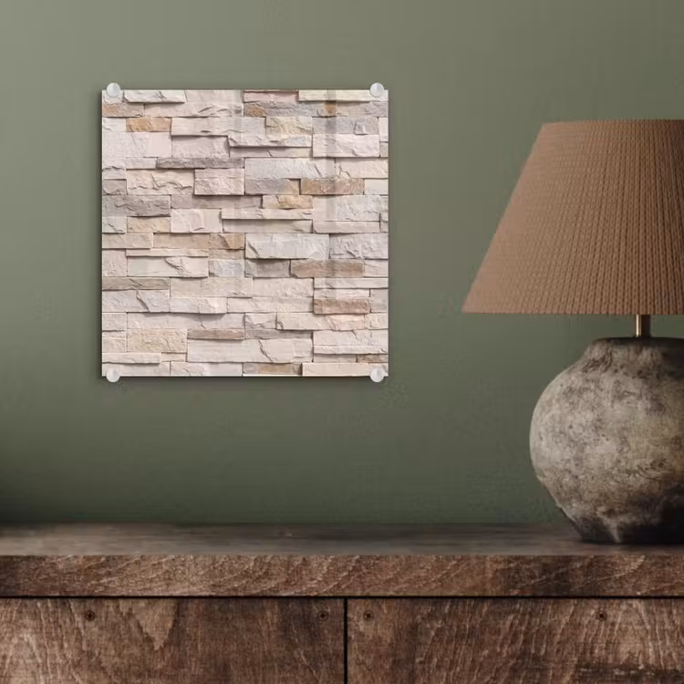 Steen - Muur - Textuur - Rustiek - Beige plexiglas 5mm klein -sfeer3