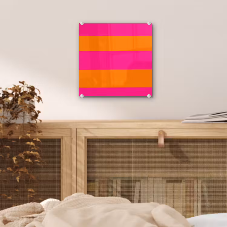 Strepen - Horizontaal - Roze plexiglas 5mm klein 11 -sfeer4