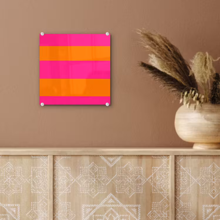 Strepen - Horizontaal - Roze plexiglas 5mm klein 11 -sfeer5