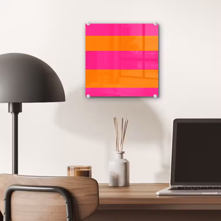 Strepen - Horizontaal - Roze plexiglas 5mm klein 11 -sfeer6