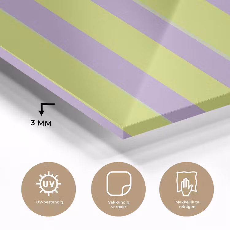 Strepen - Patroon - Groen plexiglas 5mm klein 11 -sfeer2