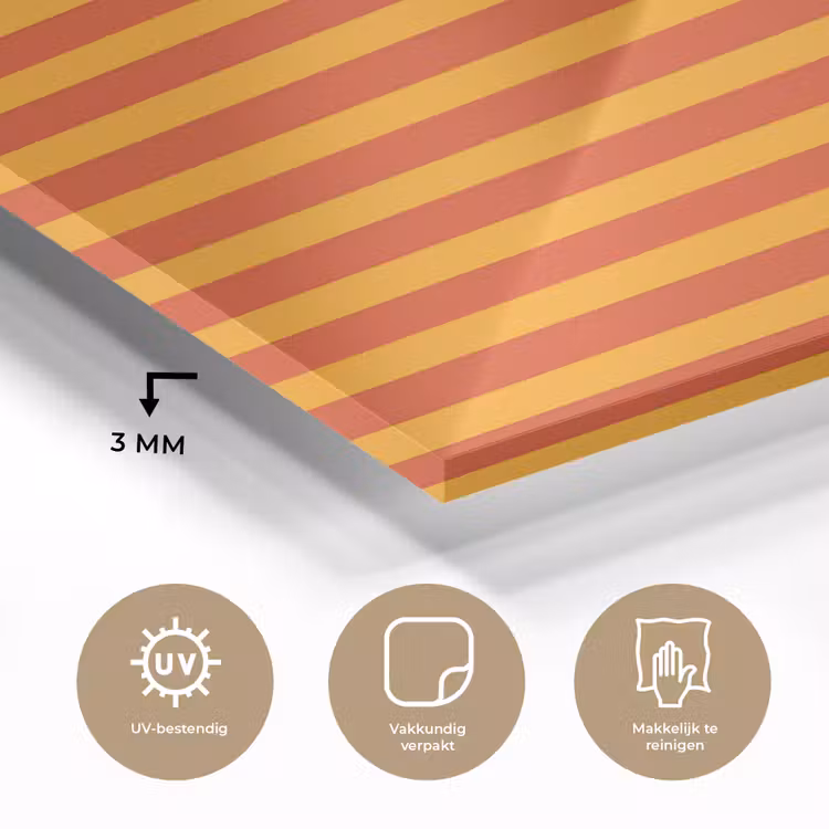 Strepen - Patroon - Oranje plexiglas 5mm klein 11 -sfeer2