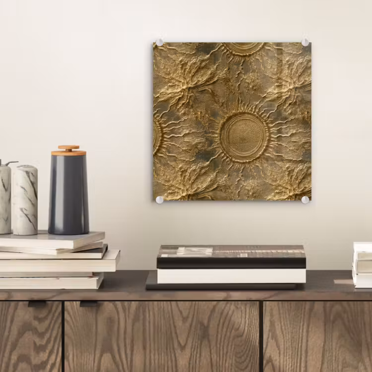 Zon - Reliëf - Antiek - Goud plexiglas 5mm klein 11 -sfeer1