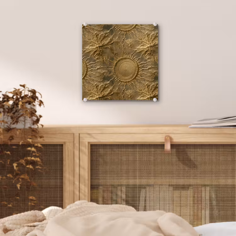 Zon - Reliëf - Antiek - Goud plexiglas 5mm klein 11 -sfeer4
